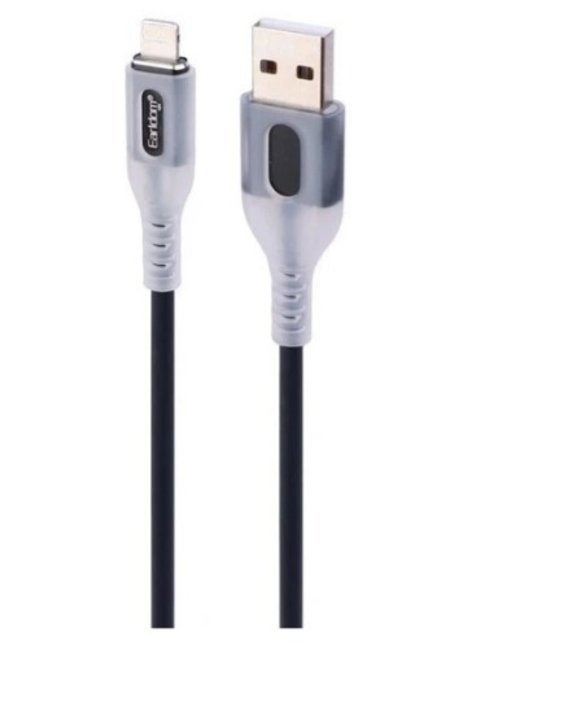 Cabo de Silicone Preto 1m/USB-Ligthning 2.4A